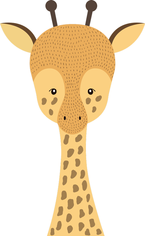 Vinyl tapijt kind giraffe baby dessin - TenStickers