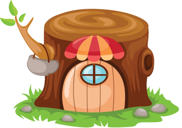 Vinyl tapijt kind trunk house - TenStickers
