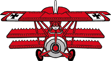 Vinyl tapijt kind red baron strip - TenStickers