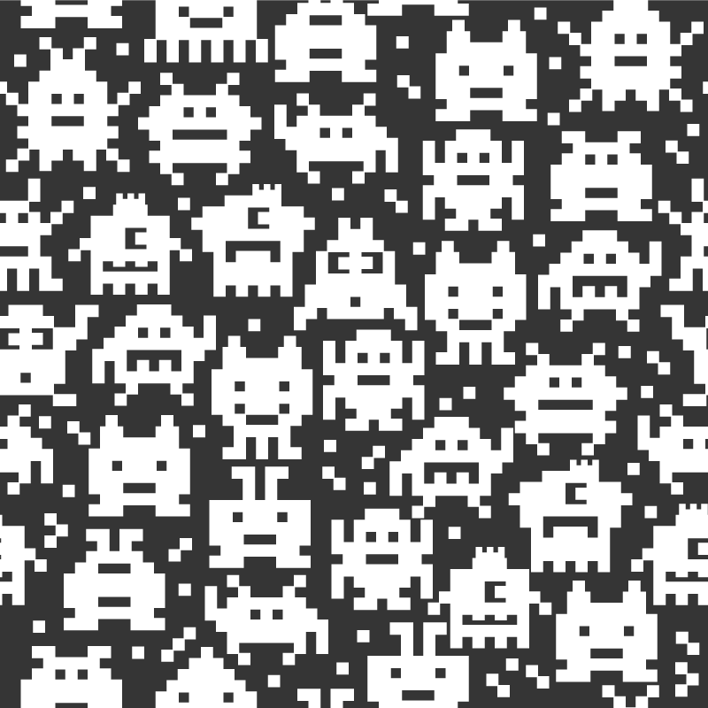 Vinyl tapijt kind met videogame monsters - TenStickers
