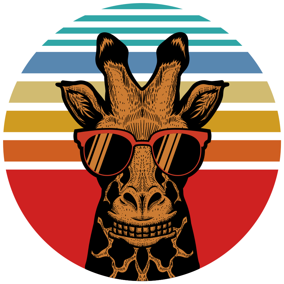 Vinyl tapijt slaapkamer hipster giraf - TenStickers
