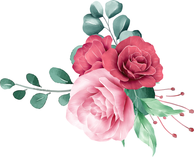 Vinyl tapijt slaapkamer peony boeket - TenStickers