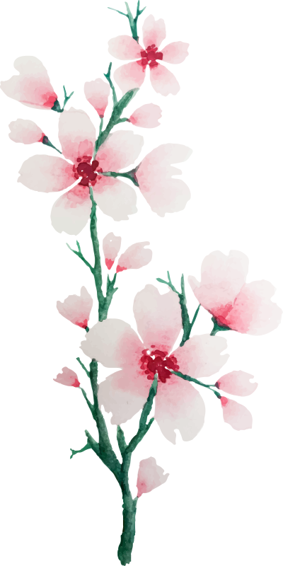 Vinyl tapijt slaapkamer schattig wit bloemen ontwerp - TenStickers