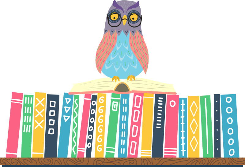 Vinyl tapijt slaapkamer cartoon uil met bril - TenStickers