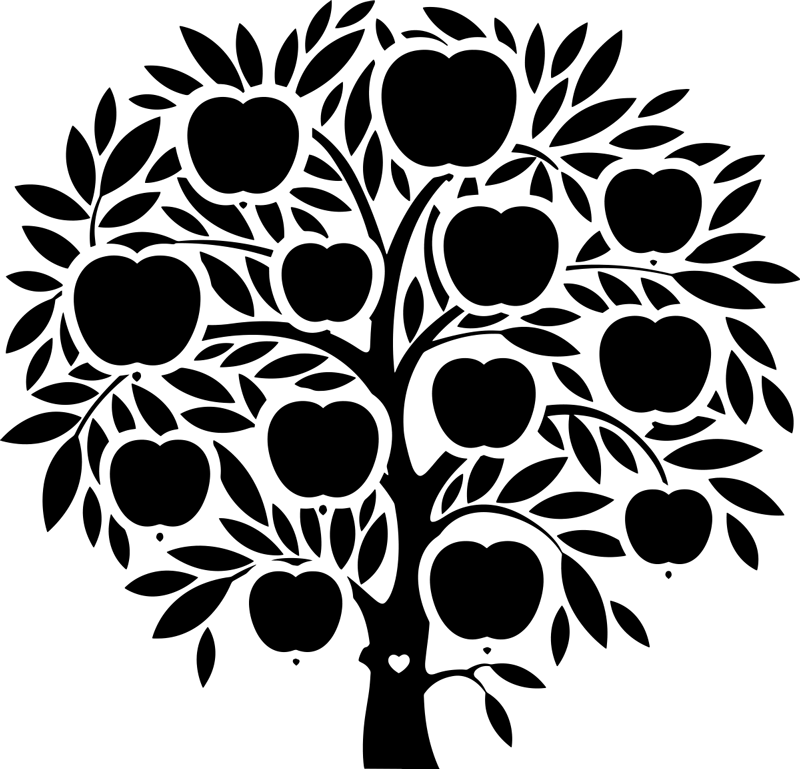 Vinyl tapijt slaapkamer stamboom namen - TenStickers