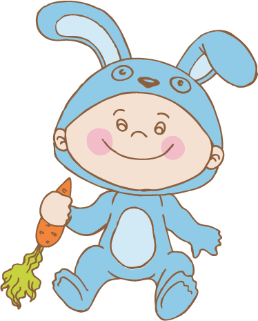 Vinyl tapijt kind bunny kostuum - TenStickers