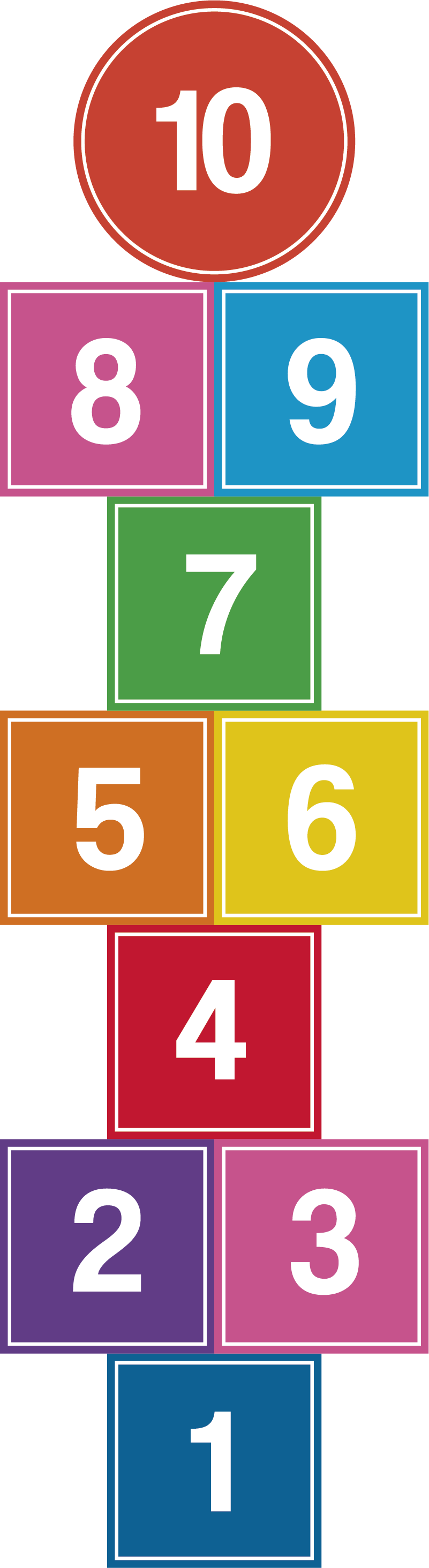 Vinyl tapijt spel kleurrijke hinker - TenStickers