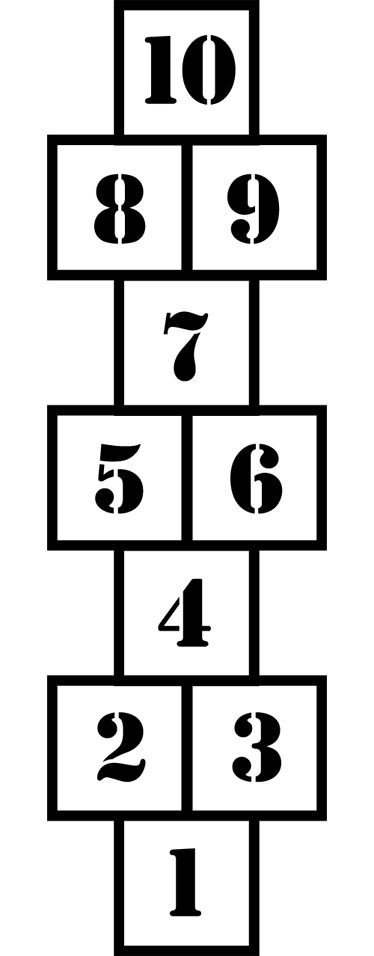 Vinyl tapijt spel moderne hinkelbaan voor kinderen - TenStickers