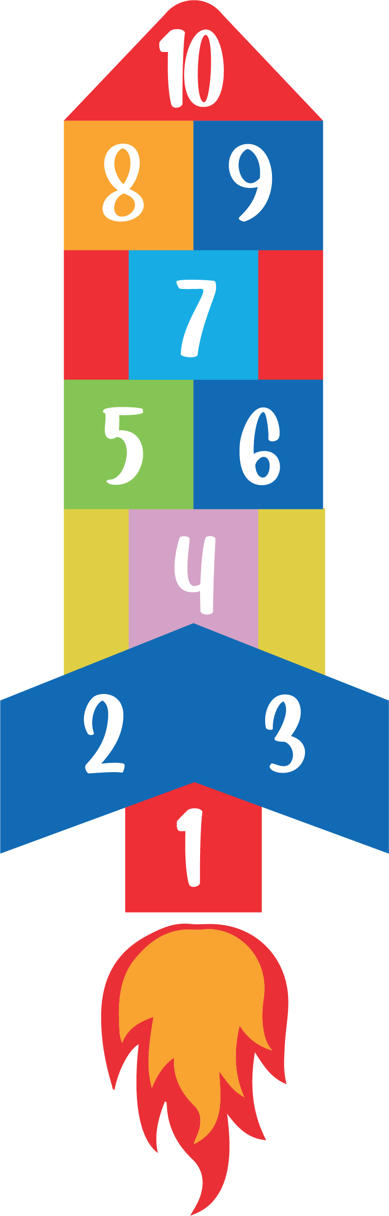 Vinyl tapijt spel sterren springen - TenStickers