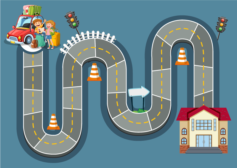 Vinyl tapijt spel bordspelweg - TenStickers