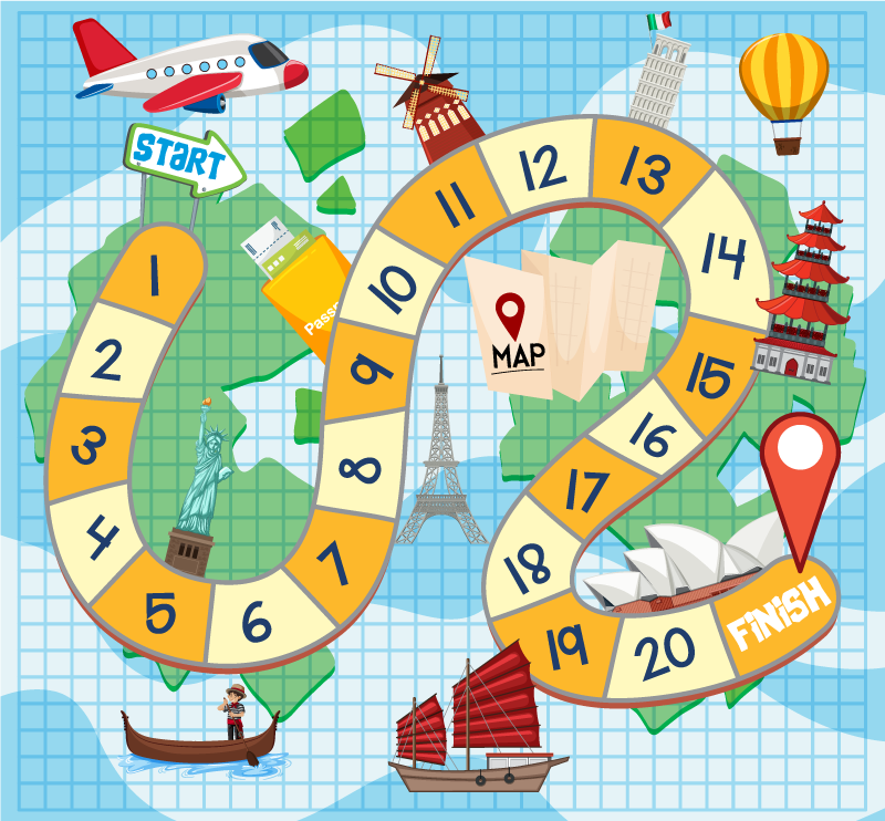 Vinyl tapijt spel bordspelmap - TenStickers