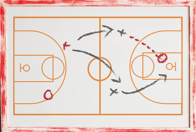 Vinyl tapijt spel sportcoach bordspel - TenStickers