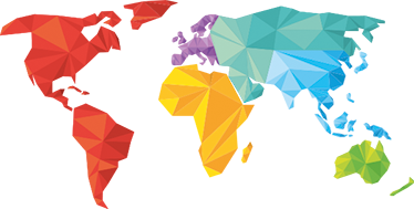 Vinyl tapijt wereldkaart geometrische muismat - TenStickers