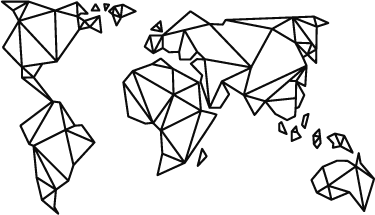 Vinyl tapijt wereldkaart origami wereldkaart - TenStickers