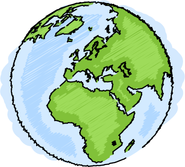 Vinyl tapijt wereldkaart decoratieve illustratie aarde - TenStickers