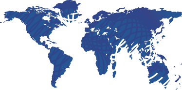 Vinyl tapijt wereldkaart blauw met golven - TenStickers