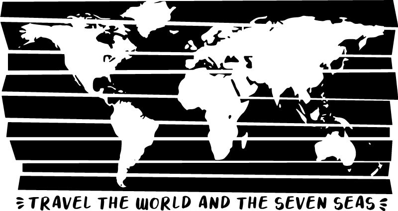 Vinyl tapijt wereldkaart ontdek de wereld - TenStickers