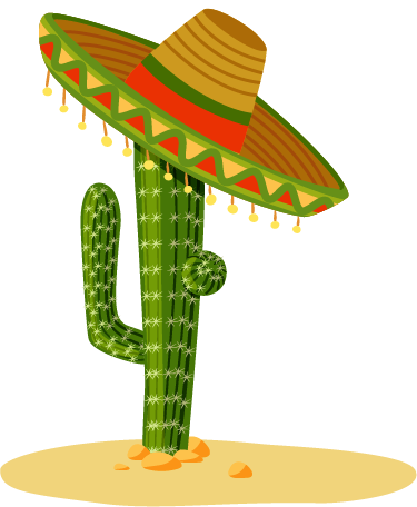 Vinyl tapijt kind mexicaanse hoed voor kinderkamer - TenStickers