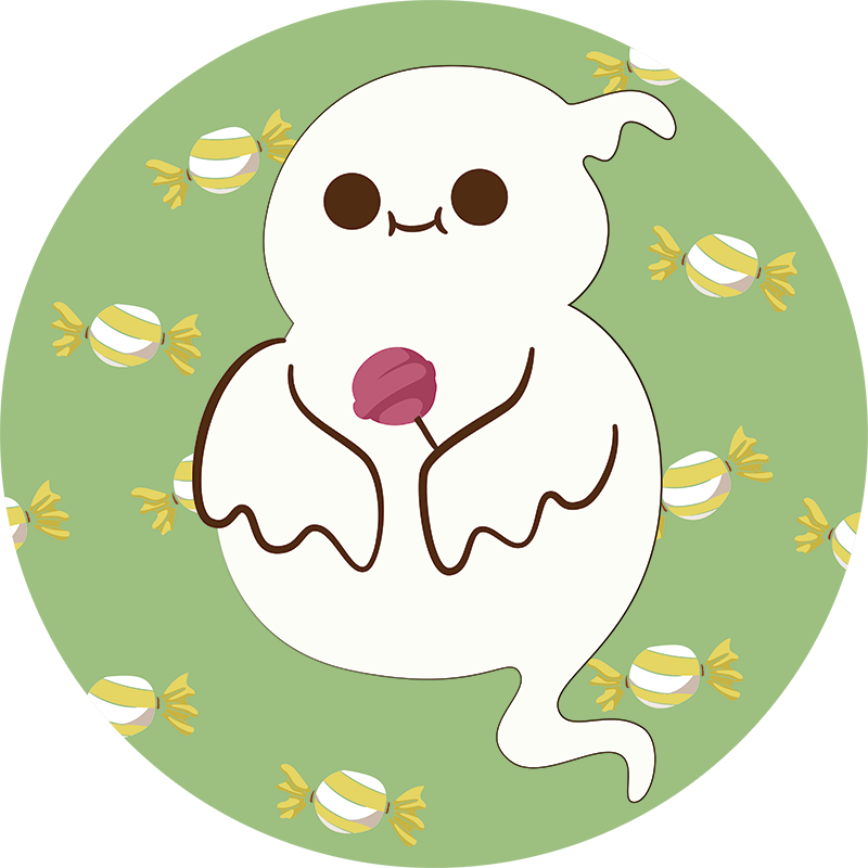 Vinyl tapijt kind leuke spookjes thema - TenStickers