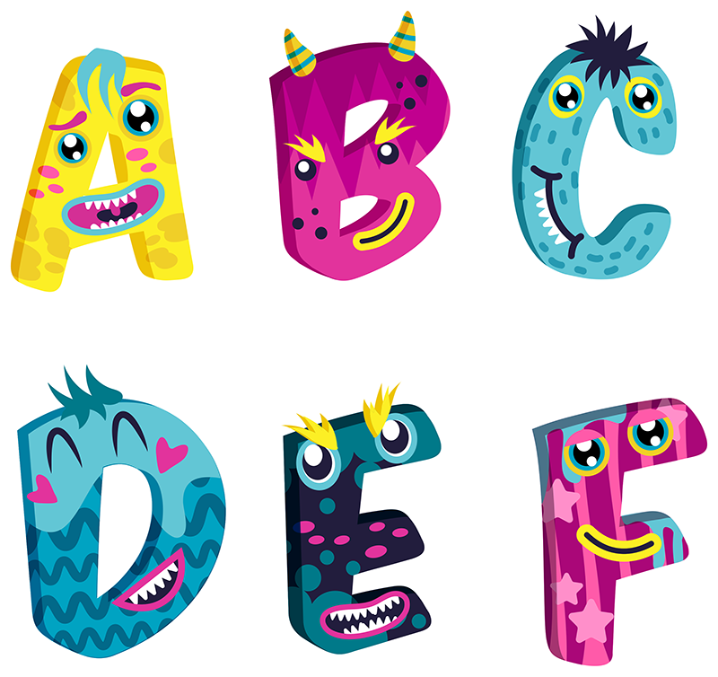 Vinyl tapijt kind met abc letters ontwerp - TenStickers