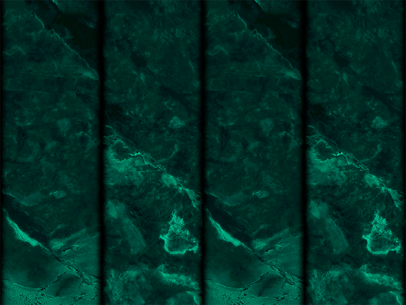 Vinyl vloerkleed badkamer zwart en groen marmer effect - TenStickers