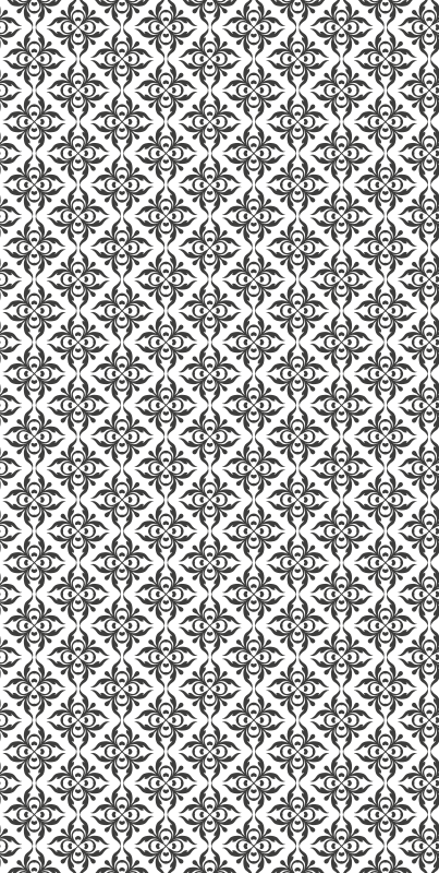 Vinyl vloerkleed badkamer zwart tegelpatroon - TenStickers