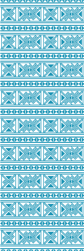 Vinyl vloerkleed badkamer met blauw patroon - TenStickers