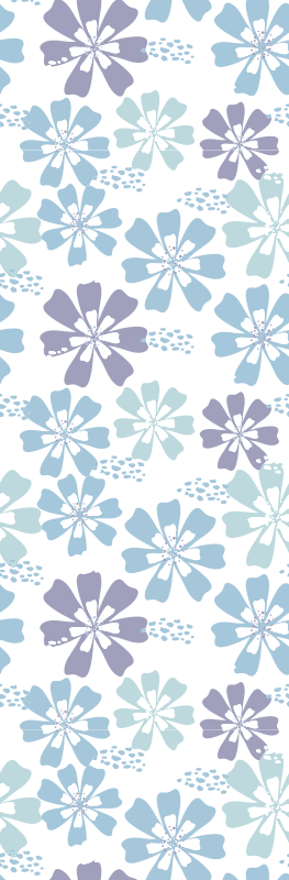 Vinyl vloerkleed badkamer pastel bloemenpatroon - TenStickers