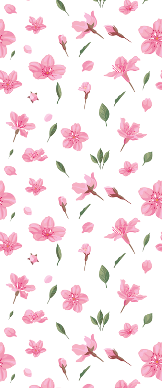 Vinyl vloerkleed badkamer aquarel pastel roze bloemen - TenStickers