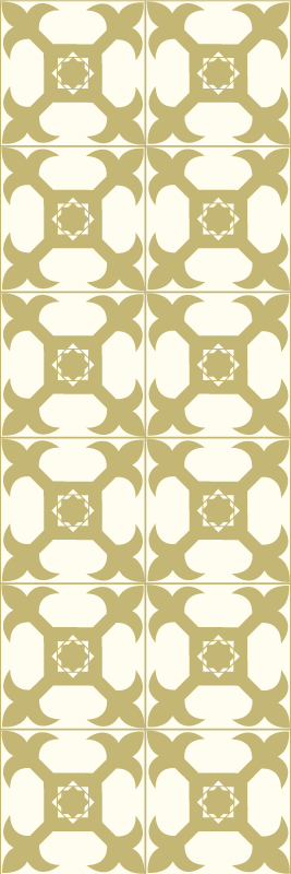 Vinyl vloerkleed badkamer helder elegant tegeldesign - TenStickers