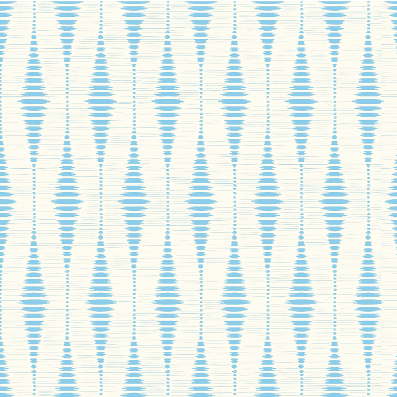 Vinyl tapijt geometrisch lichtblauw rabaul ikat - TenStickers