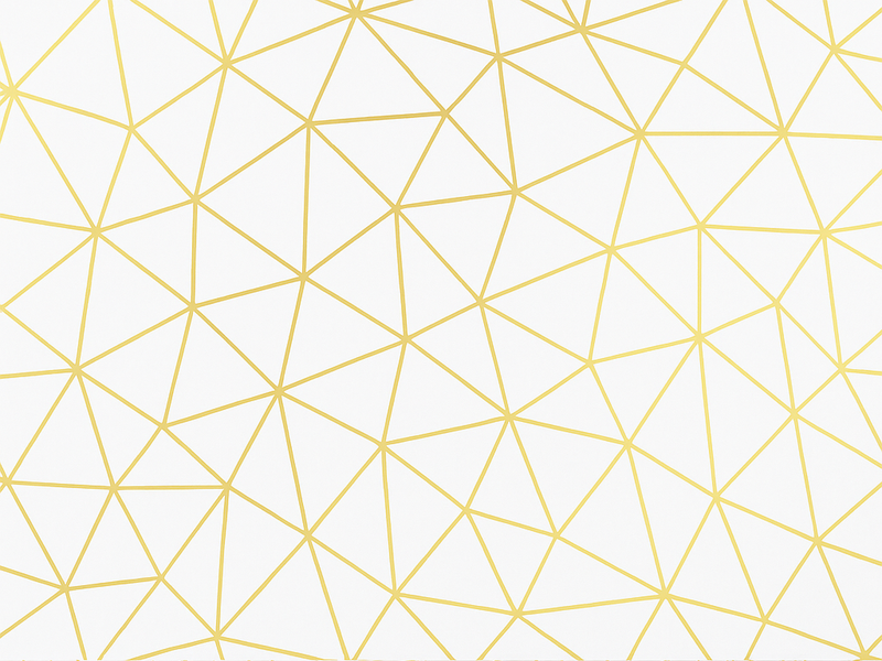 Vinyl tapijt geometrisch gouden geometrische prismamosaïek - TenStickers