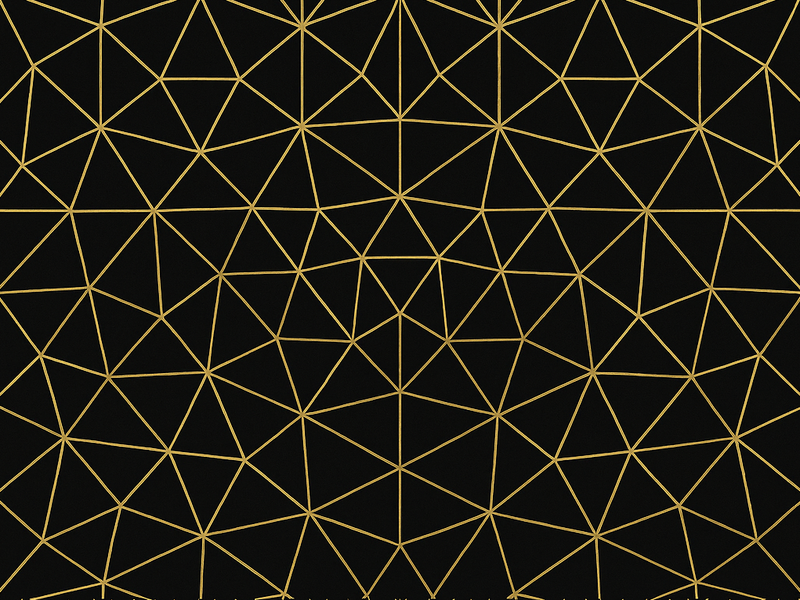 Vinyl tapijt geometrisch middernacht gouden web - TenStickers