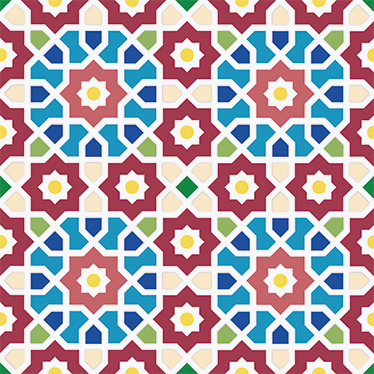 Vinyl vloerkleed badkamer arabische hydraulische tegels - TenStickers