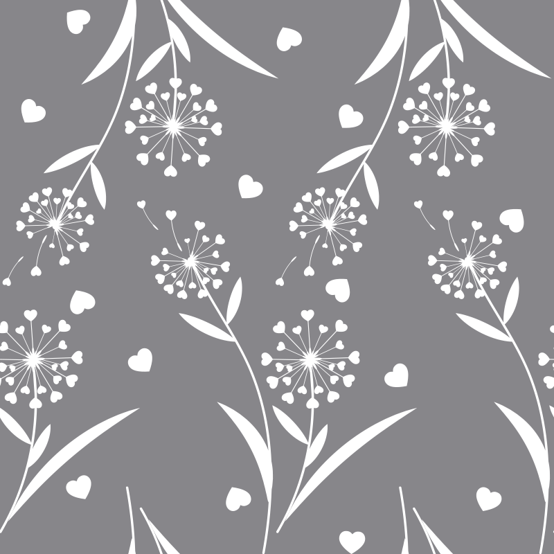 Vinyl vloerkleed badkamer witte paardenbloemen - TenStickers