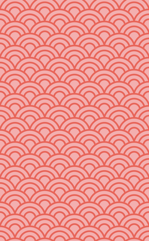 Vinyl vloerkleed badkamer living coral pantone - TenStickers