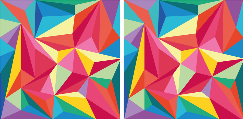 Vinyl vloerkleed badkamer met multicolor geometrisch patroon - TenStickers