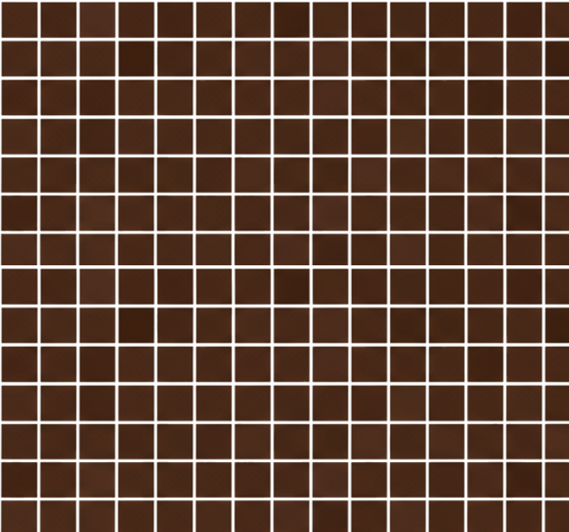 Vinyl vloerkleed badkamer mini chocoladebruine mozaïeken - TenStickers
