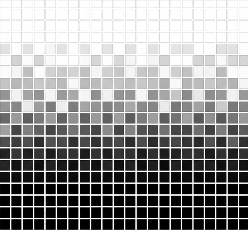 Vinyl vloerkleed badkamer miniatuur monochrome mozaïek - TenStickers
