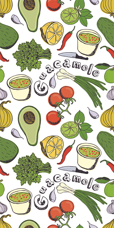 Vinyl vloerkleed keuken decoratief met mexicaanse fruiten - TenStickers