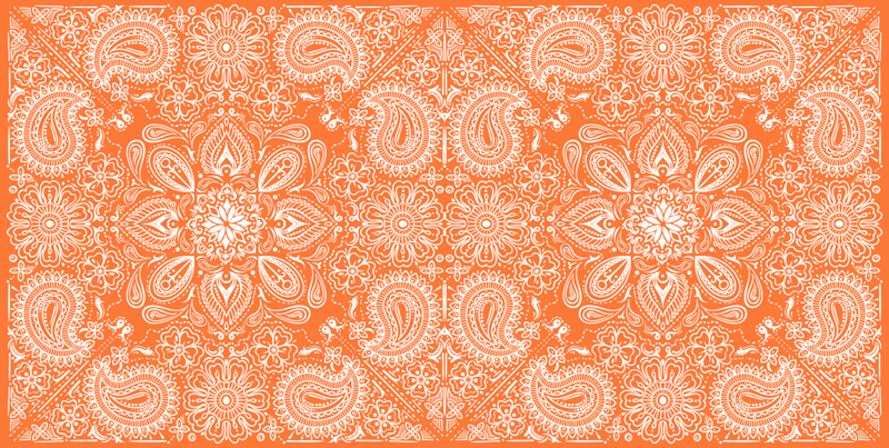 Vinyl vloerkleed keuken paisley tegelmeubilair - TenStickers
