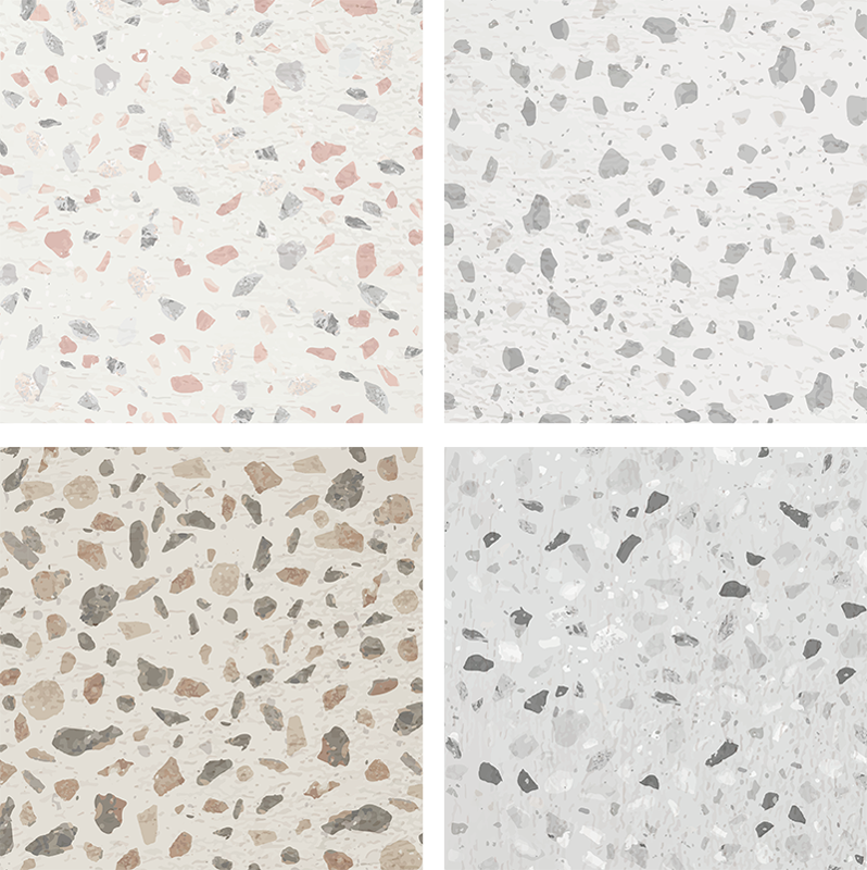 Vinyl vloerkleed keuken terrazzo textuur - TenStickers