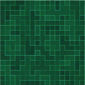 Vinyl vloerkleed keuken abstract helder groen mozaïek - TenStickers
