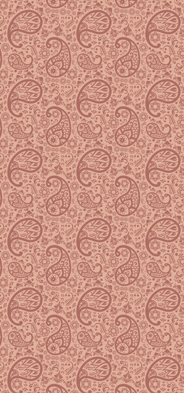 Vinyl vloerkleed keuken paisley patroon koelkast - TenStickers