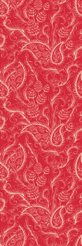 Vinyl vloerkleed keuken paisley illustratie koelkast - TenStickers