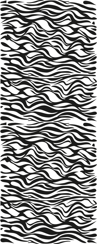 Vinyl vloerkleed keuken zebra achtergrond koelkast - TenStickers
