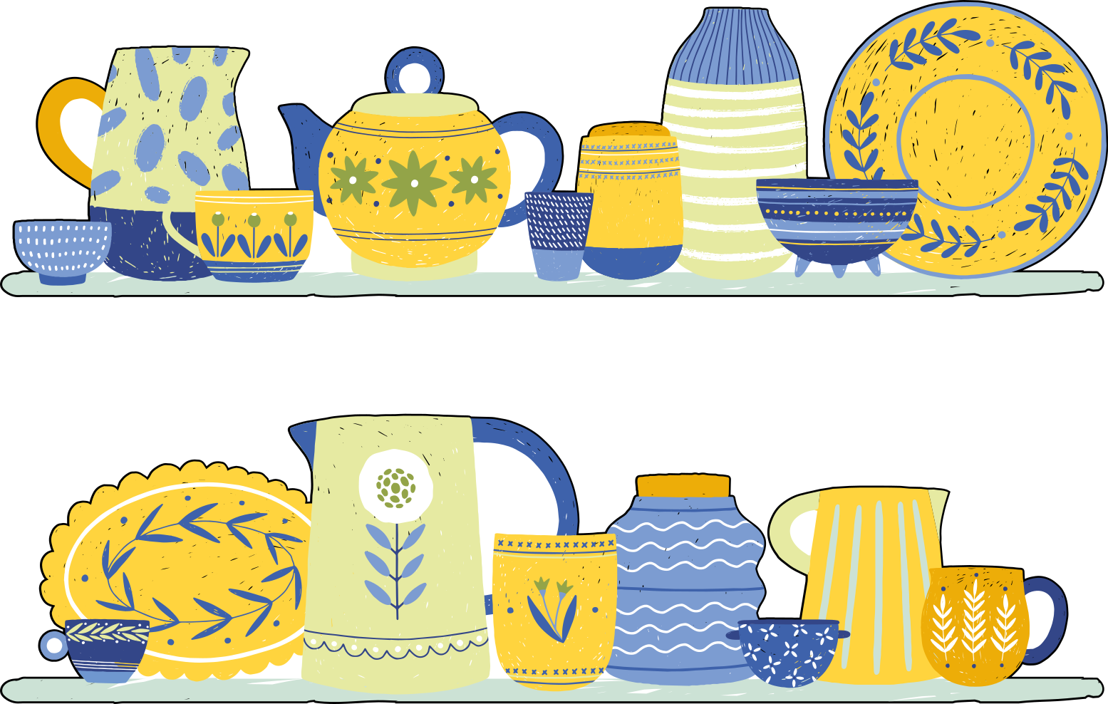 Vinyl vloerkleed keuken vintage elegante keukenkast - TenStickers