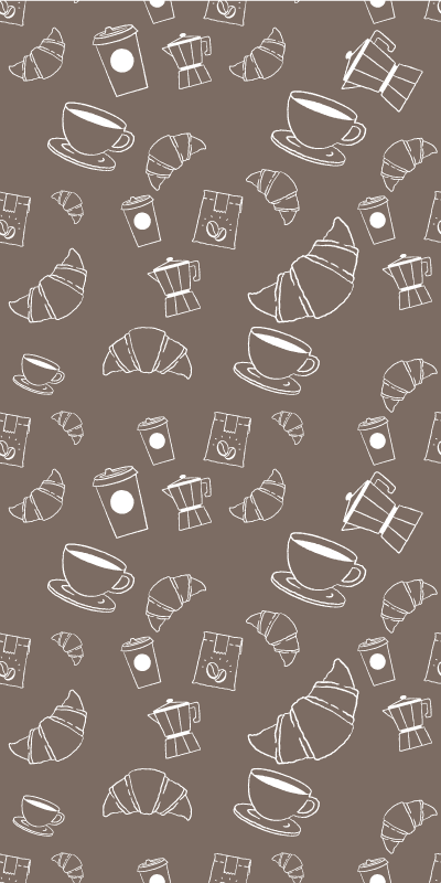 Vinyl vloerkleed keuken croissant café patron - TenStickers