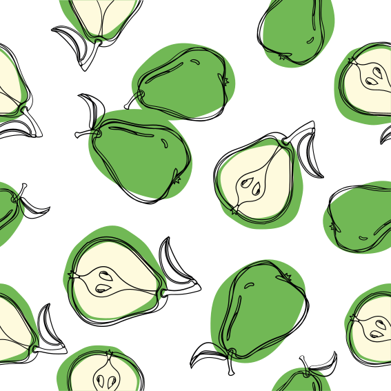 Vinyl vloerkleed keuken peren keukenstickers tegels - TenStickers
