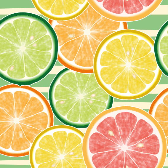 Vinyl vloerkleed keuken keukentegelstickers citrus - TenStickers